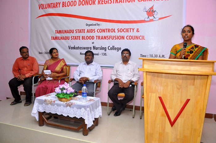 Voluntary Blood Donor Registration Campaign Inauguration organized by TN State Aids Control Society and TN State Blood Transfusion Council at VNC,  on 28 Sep 2016